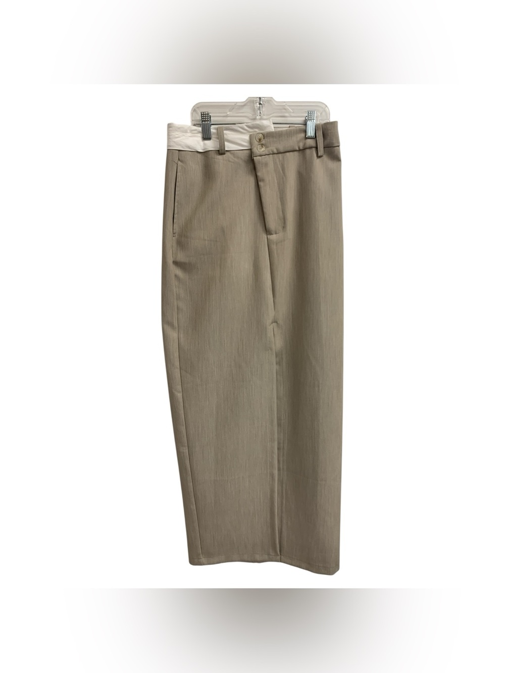 Moon River Beige Straight-Leg Trousers Size S